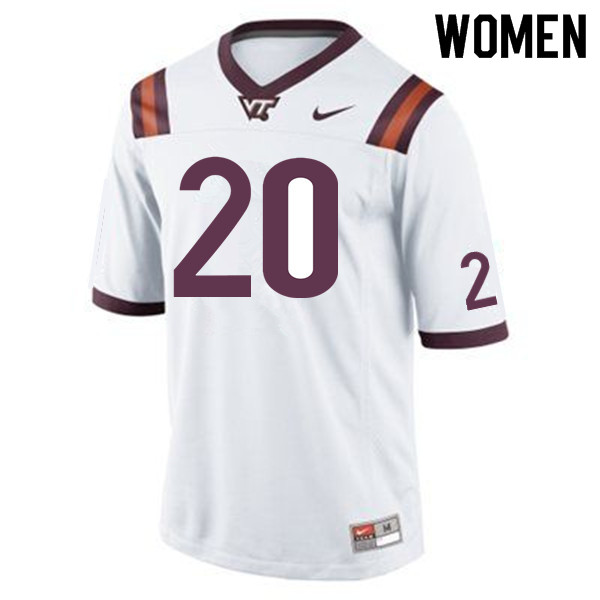 Women #20 D.J. Crossen Virginia Tech Hokies College Football Jerseys Sale-Maroon